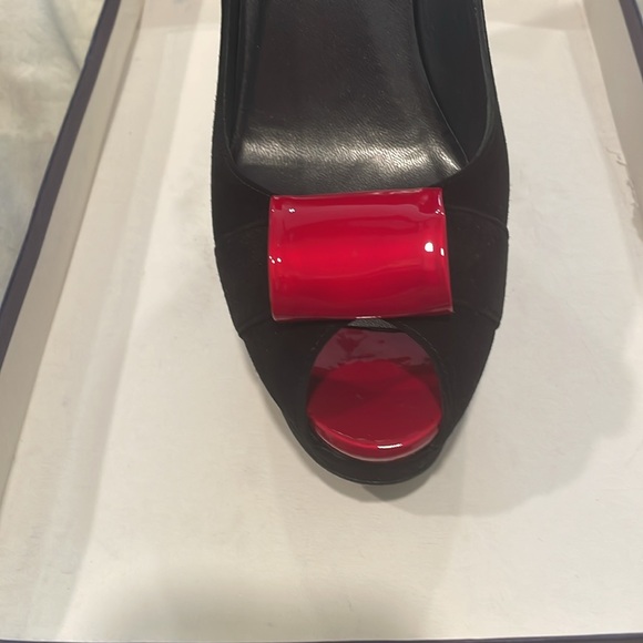 Stuart Weitzman black suede platform heels - Picture 4 of 6